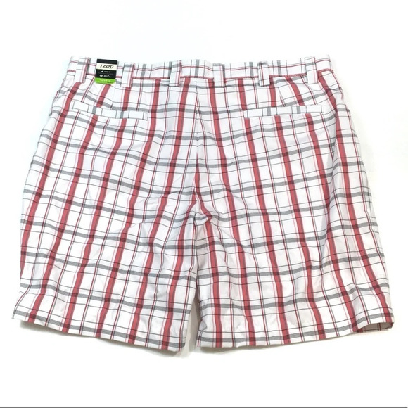 SH11 NWT Izod Perform X Plaid Performance Golf Shorts 42 $72 - Picture 4 of 6